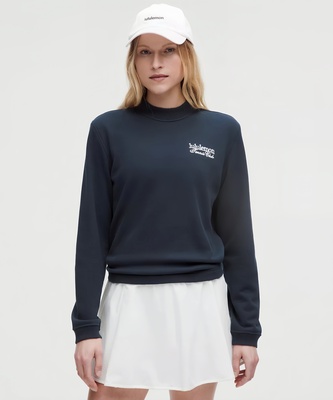 露露 LULU Cotton French Terry Crewneck Pullover Tennis Club 法式罗纹圆领套头网球运动衫