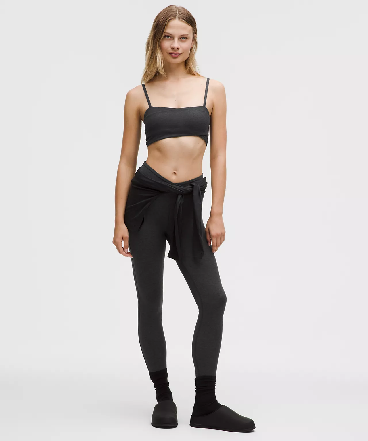 露露 LULU Softy Suedey Cross-Waist Tight 25" 柔软绒面斜腰运动紧身裤